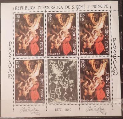 Сан -Томе и Принсипи живопись Рубенс пасха 1983 MNH лист-70.JPG