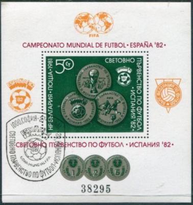 BULGARIA 1981 Football World Cup block used Michel Block 111-750.jpg