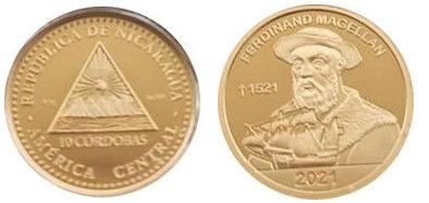 2021. 500th Anniversary of the Death of Ferdinand Magellan....Никарагуа, 10 кордоб 2021.jpg