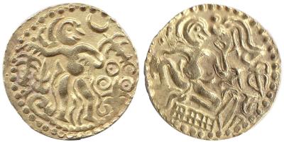 1. Lanka VIII-IX century. Gold Type I Kahavanu - Ira Sanda..jpeg