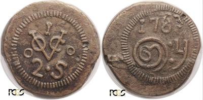 Блок. Ceylon, (VOC - Dutch East India Company) 2 Stuiver (1:2 Fanam) 1783 J Jaffnapatnam.jpeg