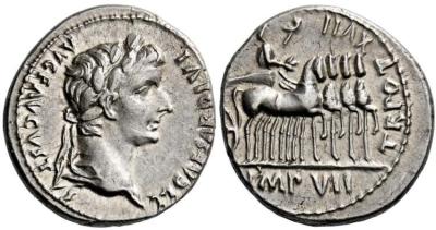 Tiberius. 14-37 AD. AR Denarius. TI CAESAR DIVI AVG F AVGVSTVS..jpg