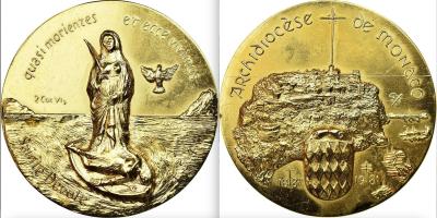 2011.2. Médaille Sainte Dévote et Archidiocèse de Monaco. 1981.jpeg
