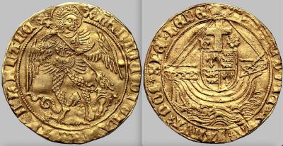 Henry VII, 1485-1509. Angel Class III. Mint mint, pansy (1495-1498 — копия.jpeg