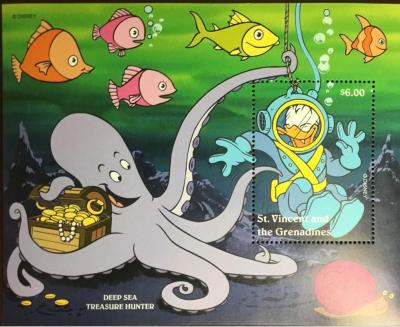 St Vincent 1996 Treasure Hunter Disney Minisheet MNH-200.jpg