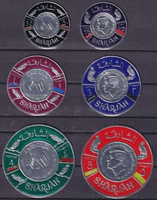 Sharjah 1966 Mi 310-315 Kennedy revalued set MNH-850.jpg