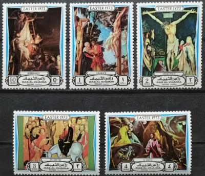 Рас эль Хайма 1973 живопись Рембрандт Кранах Грюневальд Эль Греко религия пасха  MNH -350-1 (2).jpg