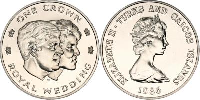 4.. Turks and Caicos Islands crown 1986 Royal Wedding.jpg